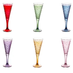 Manhattan Set of 6 Champagne Flutes