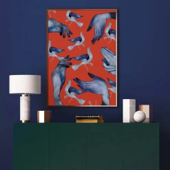 Mani e Nuvole Print On Viscose - Limited Edition of 15 Pieces