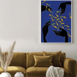 Mani e Pesci Print On Viscose - Limited Edition of 15 Pieces