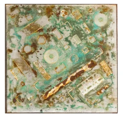 MAPS Quarter by Day on Beige Silk Velvet