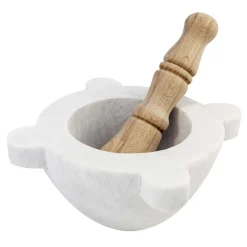 Marble Mortar with Wooden Pestle