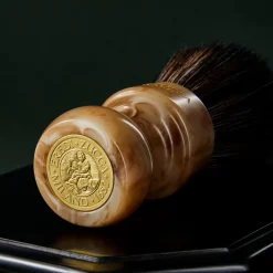 Marble-Effect Resin Synthetic Shaving Brush
