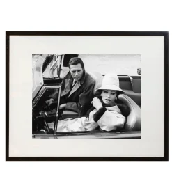 Marcello Mastroianni And Sophia Loren Framed Print by Keystone