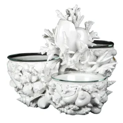 Mare 3-Bowl White Hors D'Oeuvre Plate by Antonio Fullin