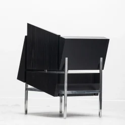 Mare Mosso Black Oak And Polished Aluminum Chair