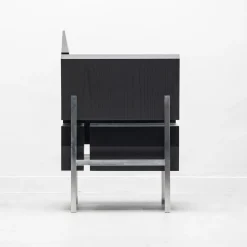Mare Mosso Black Oak And Polished Aluminum Chair