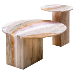 Marea Aquarel Edition Set of 2 Polychrome Coffee Tables