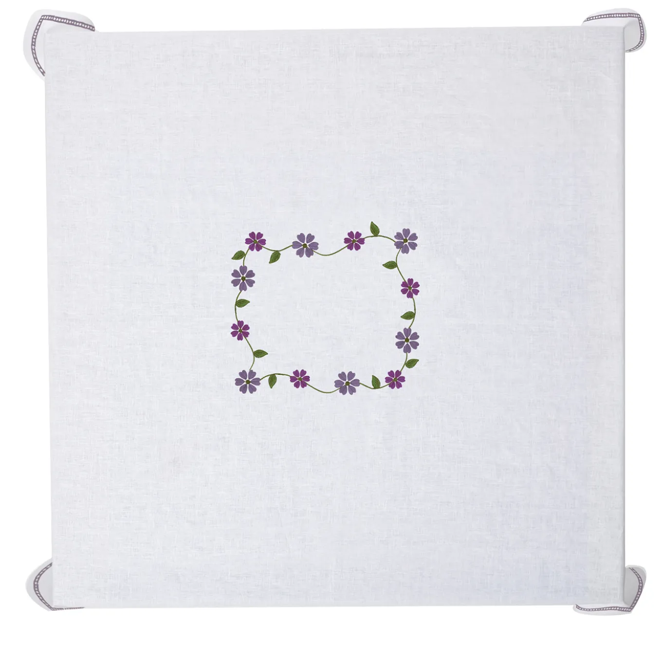 Margherita Viola Embroidered Linen Tablecloth