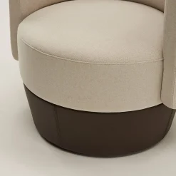 Margot Beige Leather Armchair