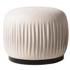 Margot round off white pouf