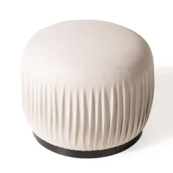 Margot round off white pouf
