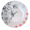Marie Antoinette Black and Red Dinner Plate