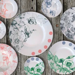 Marie Antoinette Black and Red Dinner Plate