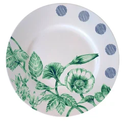 Marie Antoinette Blue and Green Dessert Plate