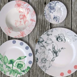 Marie Antoinette Blue and Green Dessert Plate