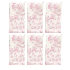 Marie Antoinette Set of 6 Pink & White Napkins