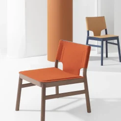 Marimba 114 Orange Lounge Chair by Emilio Nanni