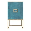 Marion Turquoise & Gold Bar Cabinet