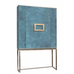Marion Turquoise & Gold Bar Cabinet