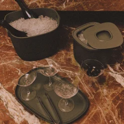 Maris Green Cast Aluminium Lidded Ice Bucket by Kelly Wearstler