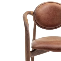 Marlena Leather & Wood Armchair