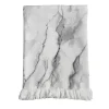 Marmo Fringed Gray Handpainted Blanket