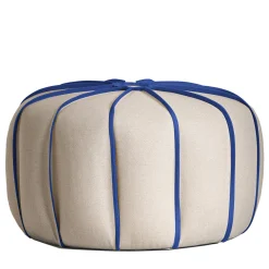 Marrakech Low Beige/Bluette Pouf by Enrico Cesana