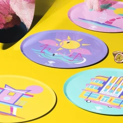 Martin Limited Edition Round Blue Metal Tray