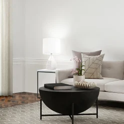 Marzia Grooved Clear Mouth-Blown Glass Table Lamp