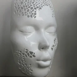 MASCHERATI Woman Mask White Sculpture