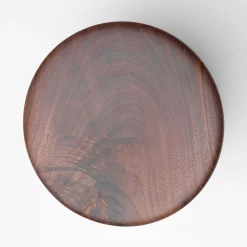 Mastio Black Wood Pouf