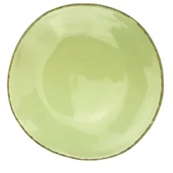 Materia Set of 6 Round Apple-Green Charger Plates