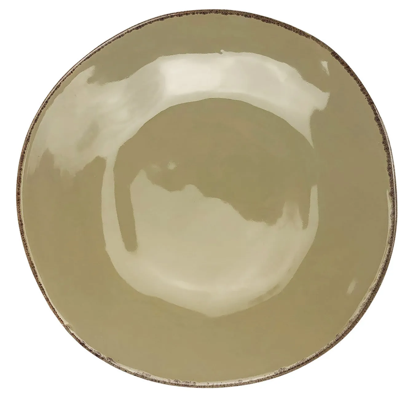Materia Set of 6 Round Taupe Charger Plates