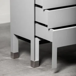 Matte Gray Lacquered Wood Dresser