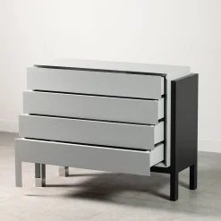 Matte Gray Lacquered Wood Dresser