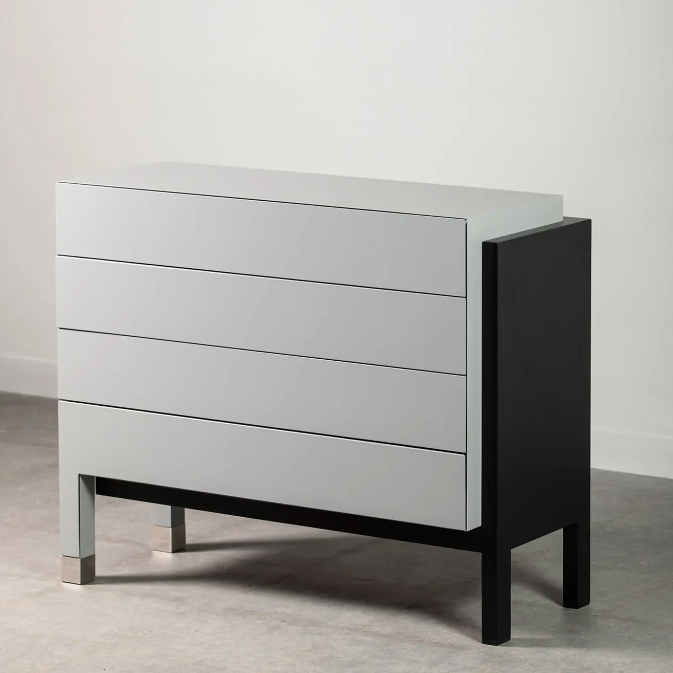Matte Gray Lacquered Wood Dresser