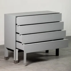 Matte Gray Lacquered Wood Dresser