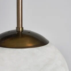 Maxi Alabaster Moon Pendant Lamp in Bronze