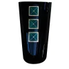Maxi Cloisonné Black Glass Vase