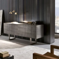 Maxima Bd 91 Unique Walnut Marble Sideboard 2 Drawers