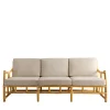 Maya Manao & Manila Cane 3-Seater Sofa With Cushions