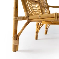 Maya Manao & Manila Cane 3-Seater Sofa With Cushions