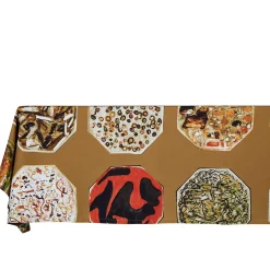 Medaglioni Brown Tablecloth