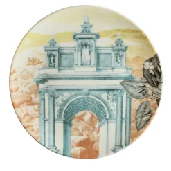 Mediterraneo 2 porcelain Dessert Plates with triumphal arch #5
