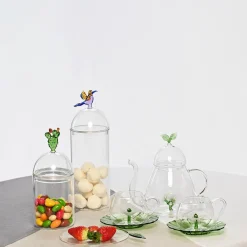 Mediterraneo Handcrafted Medium Colibrì Glass Container