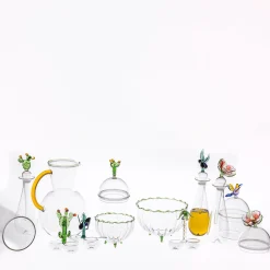 Mediterraneo Handcrafted Small Pansè Glass Container