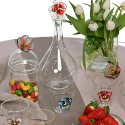 Mediterraneo Handcrafted Medium Pansè Glass Container