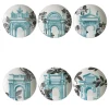Mediterraneo Set of 6 Porcelain Soup Plates with triumphal arches