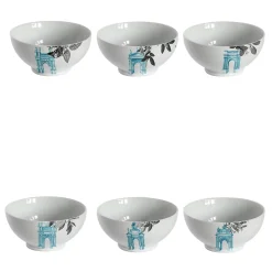 Mediterraneo Set of 6 Porcelain Bowls with triumphal arches