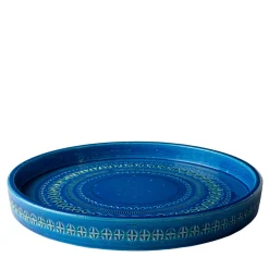 Medium Blue Decorative plate by Aldo Londi